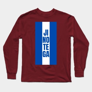 Jinotega City in Nicaraguan Flag Colors Vertical Long Sleeve T-Shirt